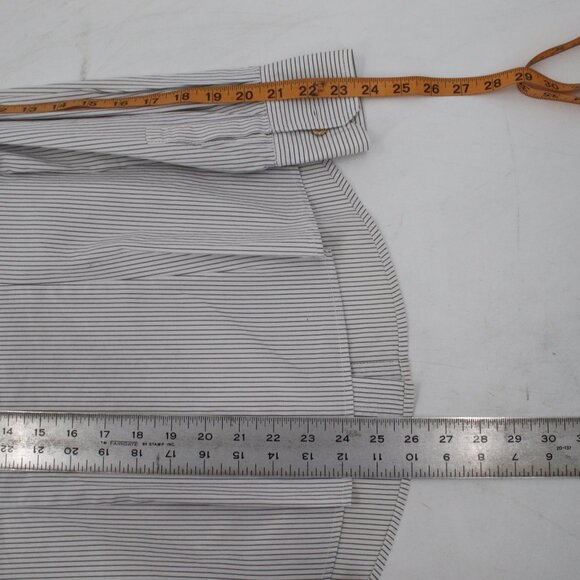 Tory birch shirt women's 4 golden button up striped cotton collared blouse top - Picture 7 of 10